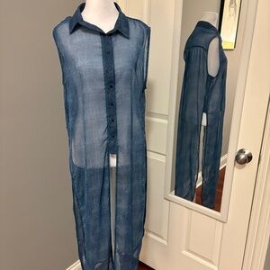 Zara Breezy Sleeveless Longline Top